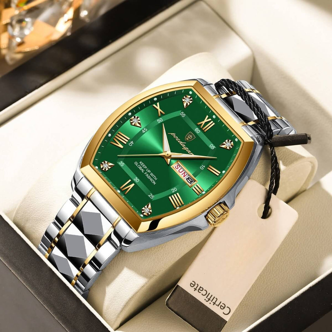 Callister | Men’s Barrel Case Quartz Calendar Watch | 42mm