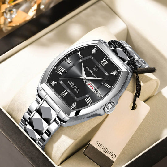 Callister | Men’s Barrel Case Quartz Calendar Watch | 42mm