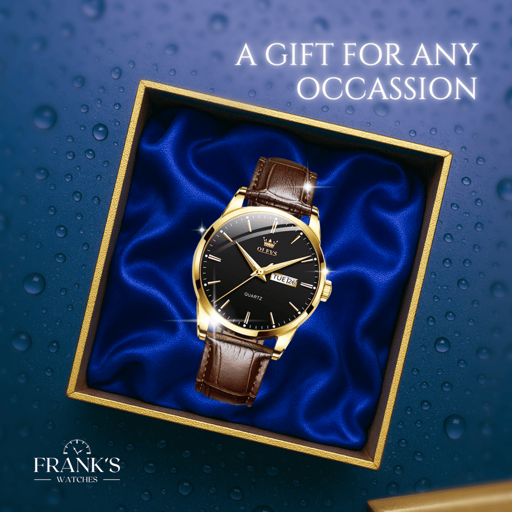 Calloway | Men’s Classic Leather Band Quartz Watch | 39mm