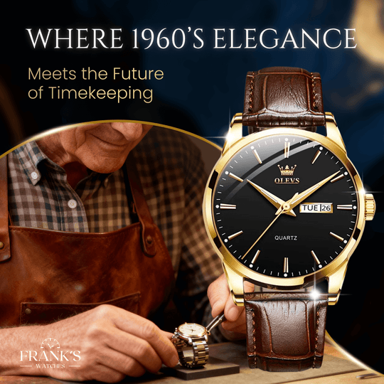 Calloway | Men’s Classic Leather Band Quartz Watch | 39mm