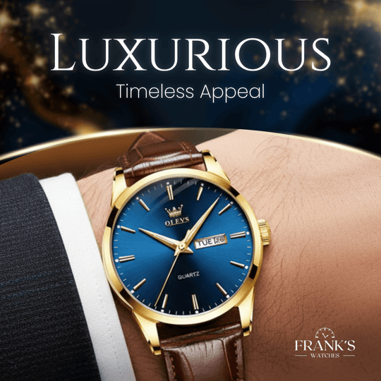 Calloway | Men’s Classic Leather Band Quartz Watch | 39mm