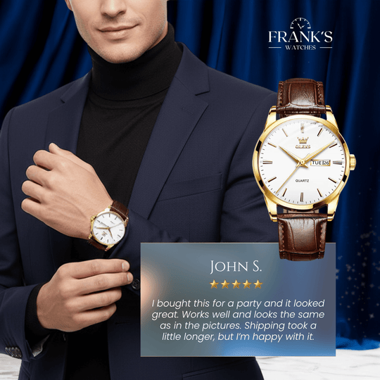 Calloway | Men’s Classic Leather Band Quartz Watch | 39mm