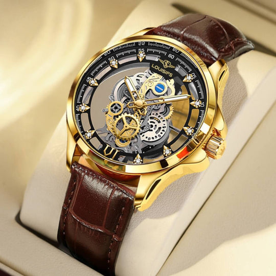 Carrington | Luxury Mechanical Skeleton Wristwatch | 40.5mm