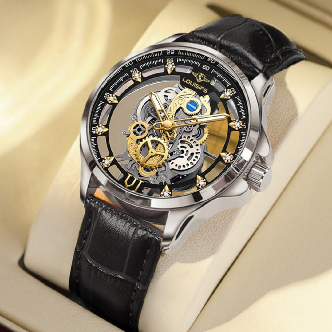 Carrington | Luxury Mechanical Skeleton Wristwatch | 40.5mm