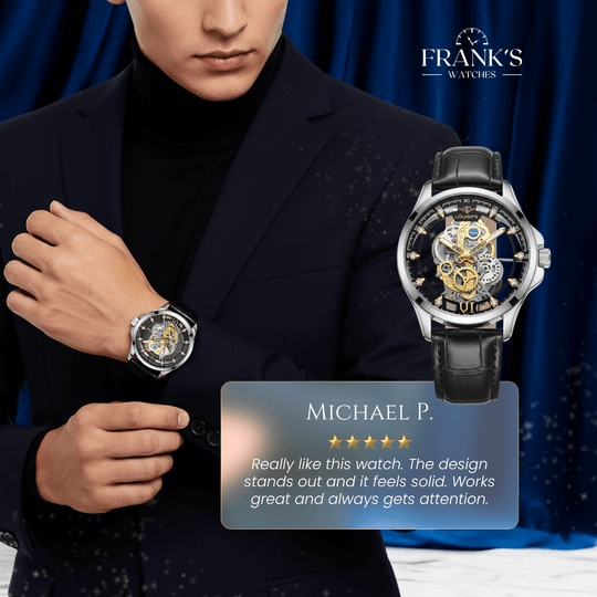 Carrington | Luxury Mechanical Skeleton Wristwatch | 40.5mm