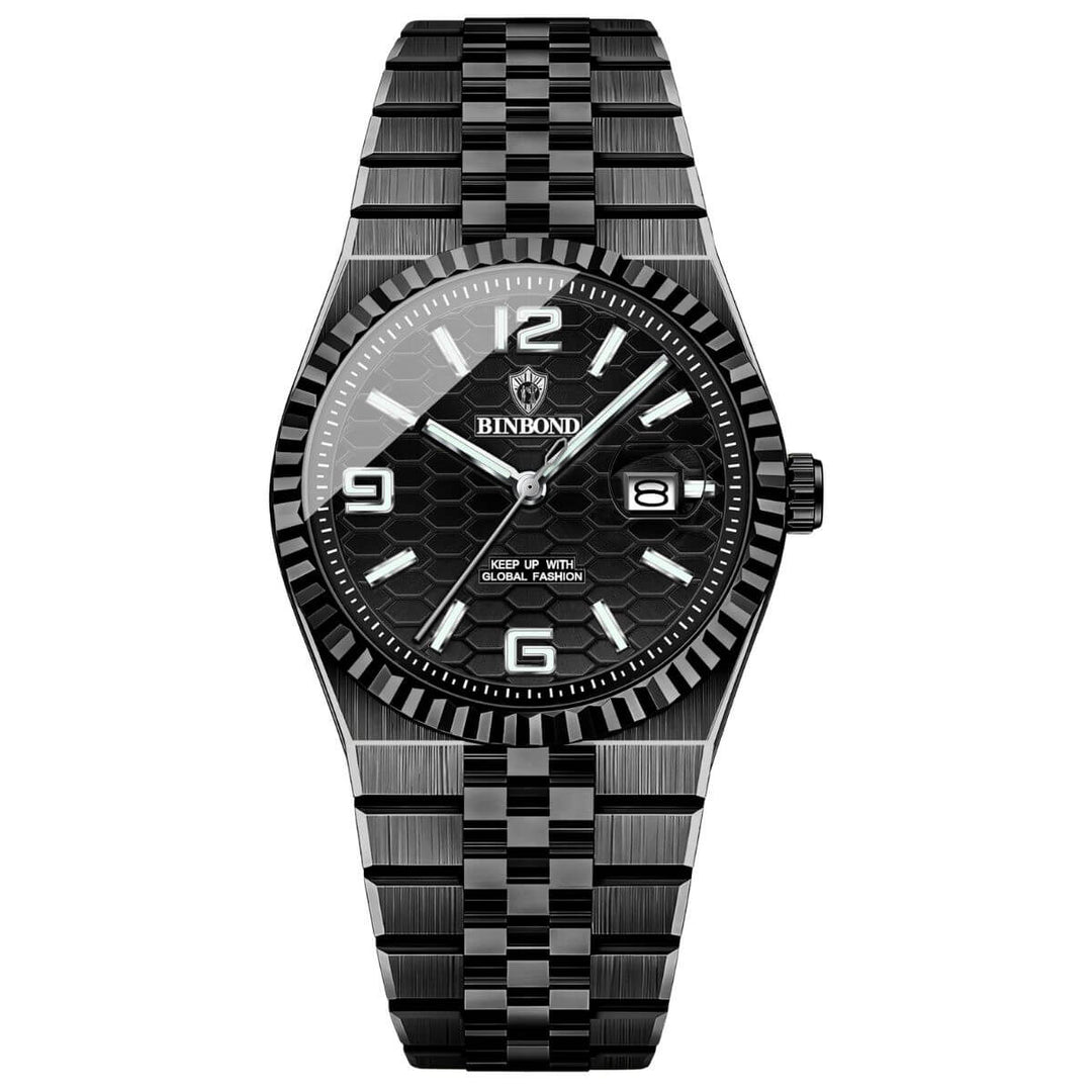 Chandler | Monarch Stainless Steel Calendar Quartz Watch | 40mm
