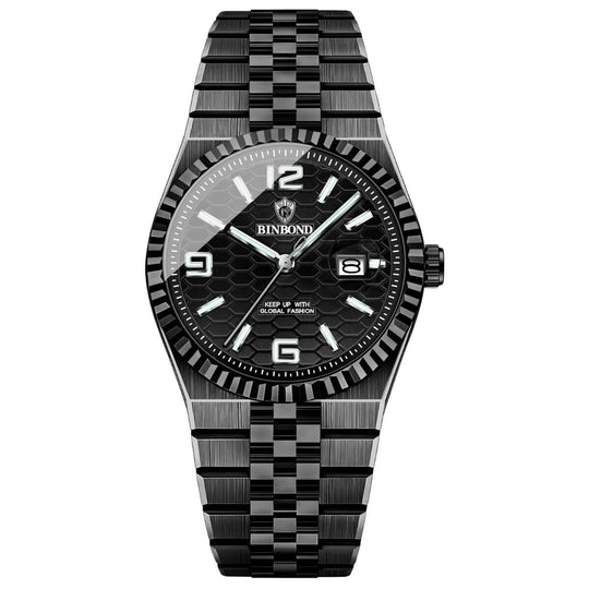 Chandler | Monarch Stainless Steel Calendar Quartz Watch | 40mm