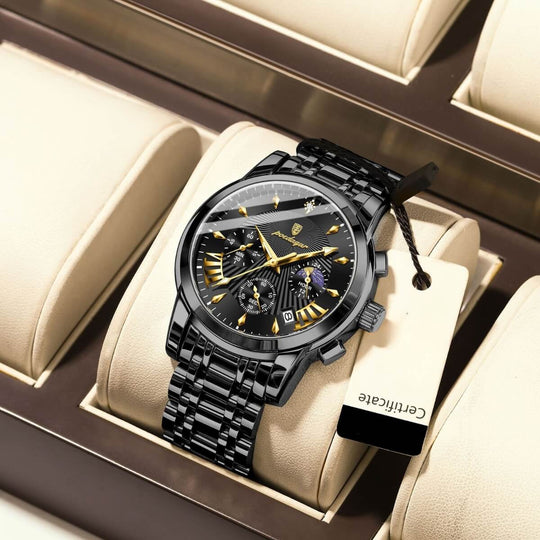 Clayden | Men’s Elegant Multifunction Business Quartz Watch | 41.5mm