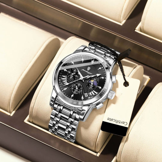 Clayden | Men’s Elegant Multifunction Business Quartz Watch | 41.5mm