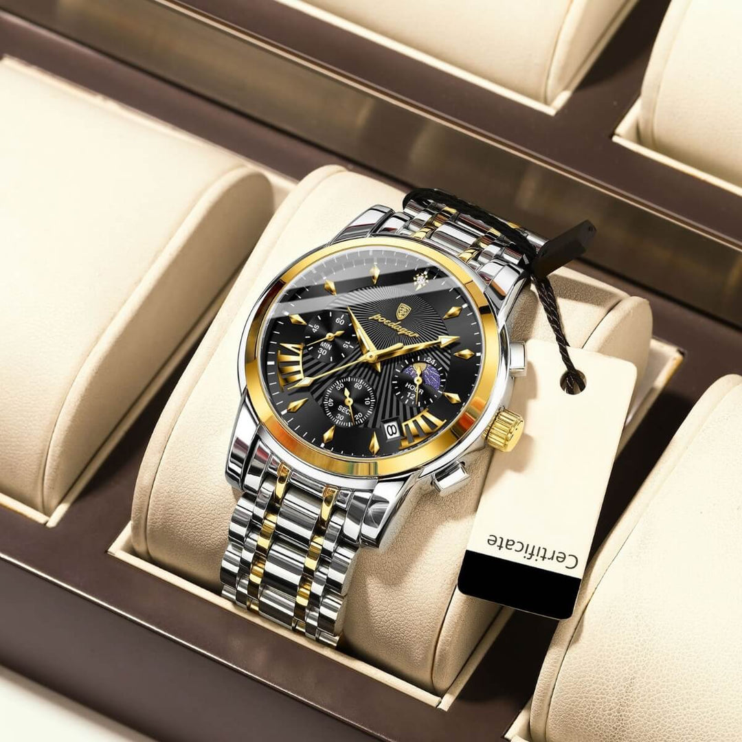 Clayden | Men’s Elegant Multifunction Business Quartz Watch | 41.5mm