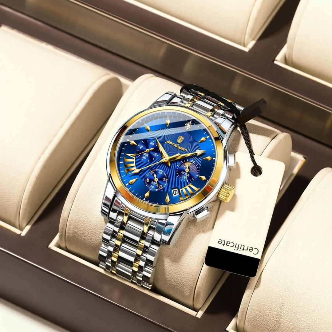 Clayden | Men’s Elegant Multifunction Business Quartz Watch | 41.5mm