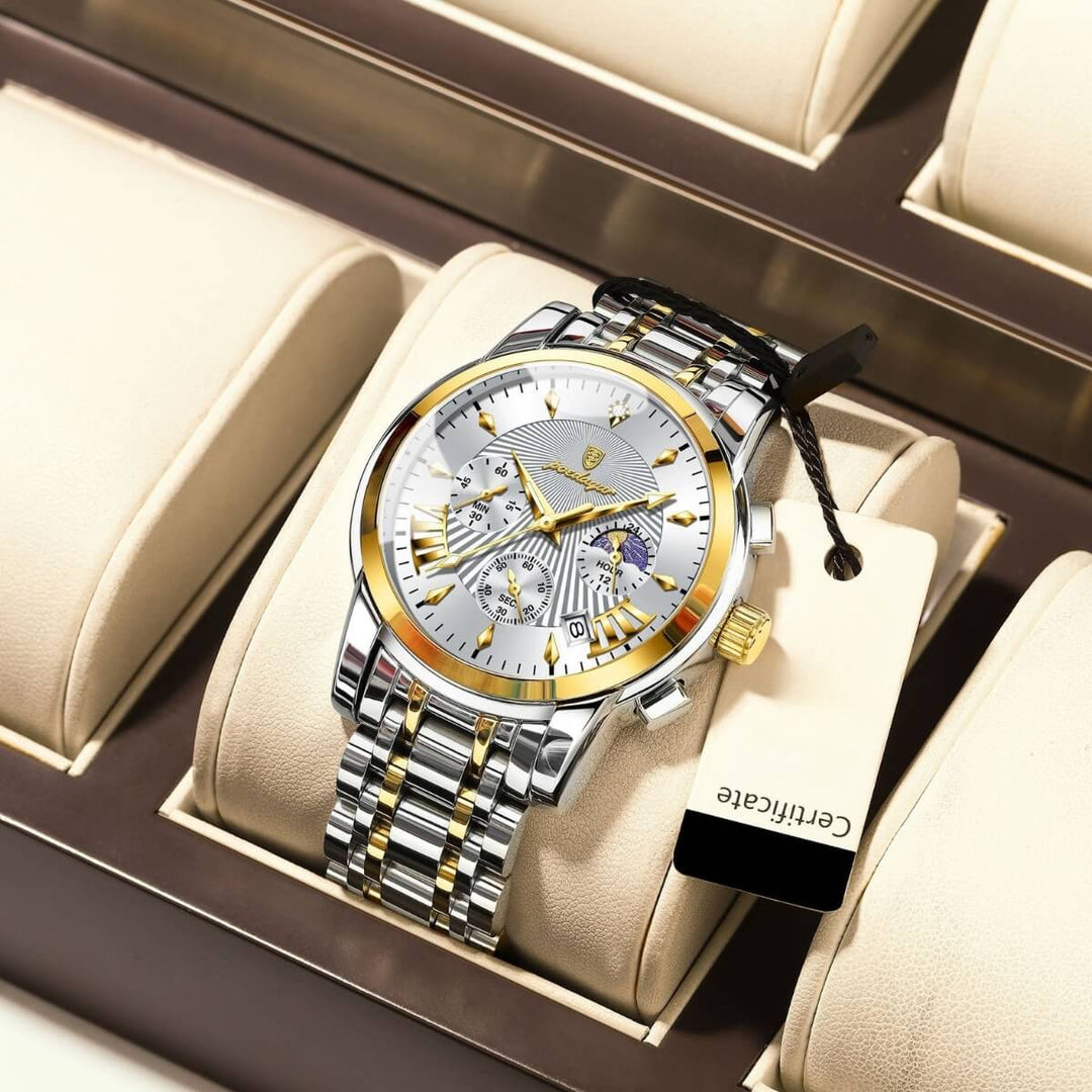 Clayden | Men’s Elegant Multifunction Business Quartz Watch | 41.5mm