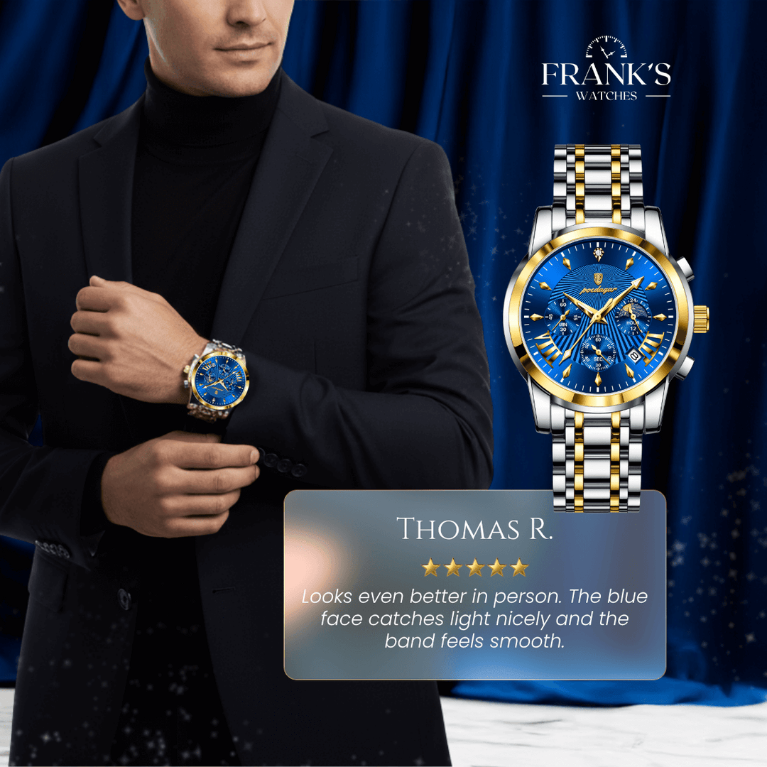 Clayden | Men’s Elegant Multifunction Business Quartz Watch | 41.5mm