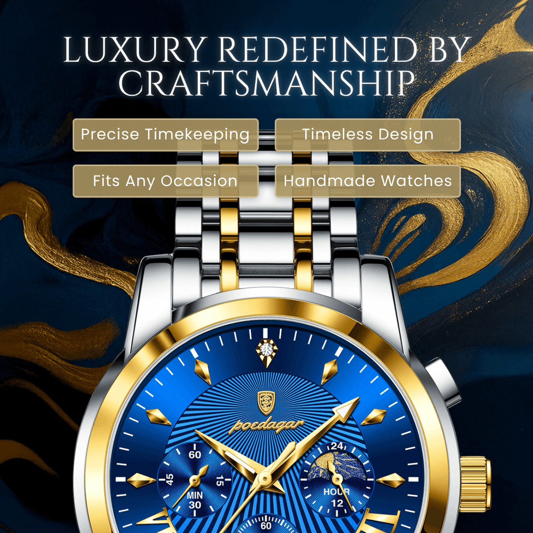 Clayden | Men’s Elegant Multifunction Business Quartz Watch | 41.5mm