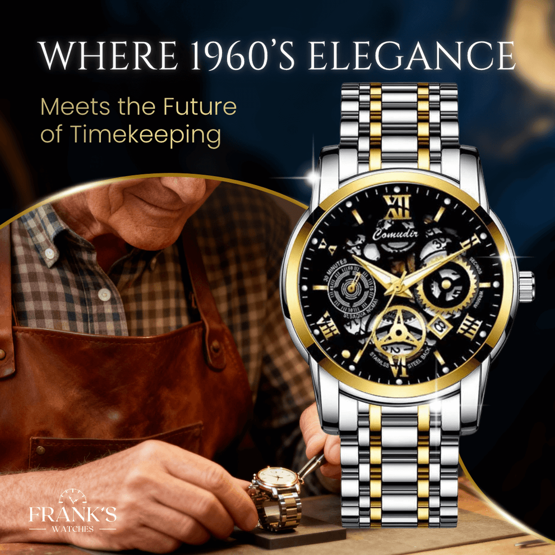 Clayton | Men’s Skeleton Stainless Steel Quartz Watch | 40.5mm