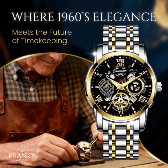 Clayton | Men’s Skeleton Stainless Steel Quartz Watch | 40.5mm