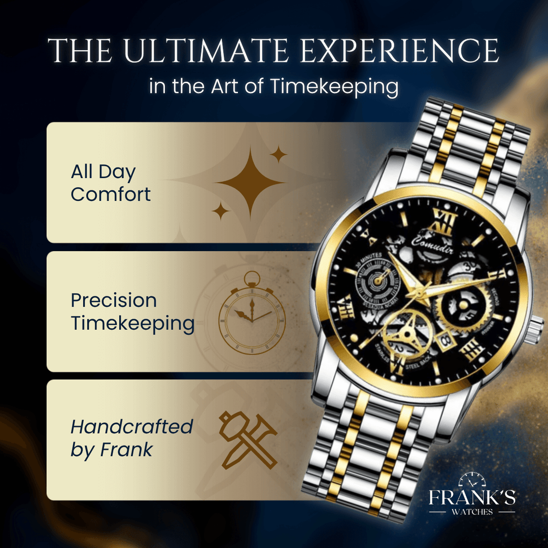 Clayton | Men’s Skeleton Stainless Steel Quartz Watch | 40.5mm