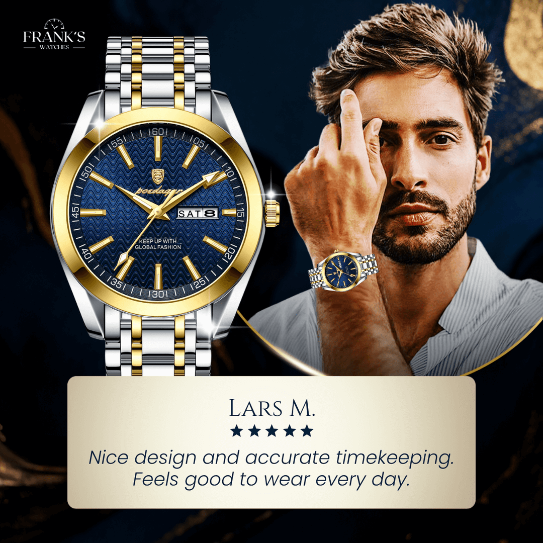 Clifton | Men’s Stainless Steel Calendar Quartz Watch | 41.5mm