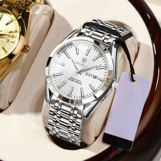 Clifton | Men’s Stainless Steel Calendar Quartz Watch | 41.5mm