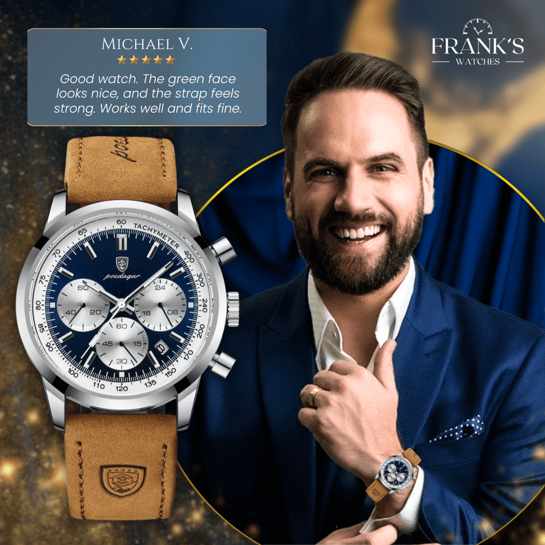 Dalton | Elegant Analog Quartz Chronometer Watch | 41mm