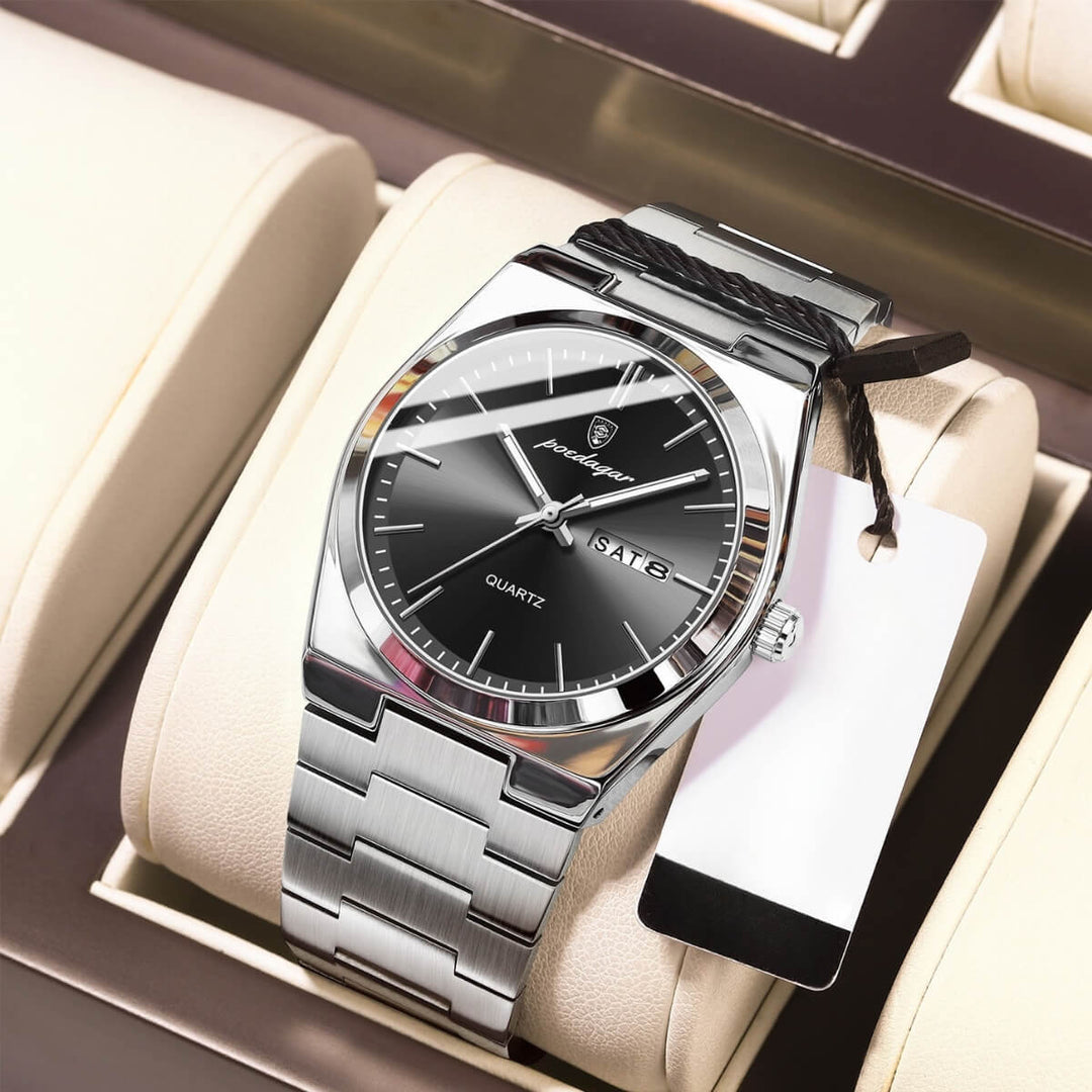 Darius | Prestige Stainless Steel Quartz Wristwatch | 41mm