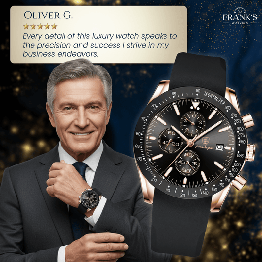 Davison | Precision Analog Quartz Chronograph Watch | 43mm