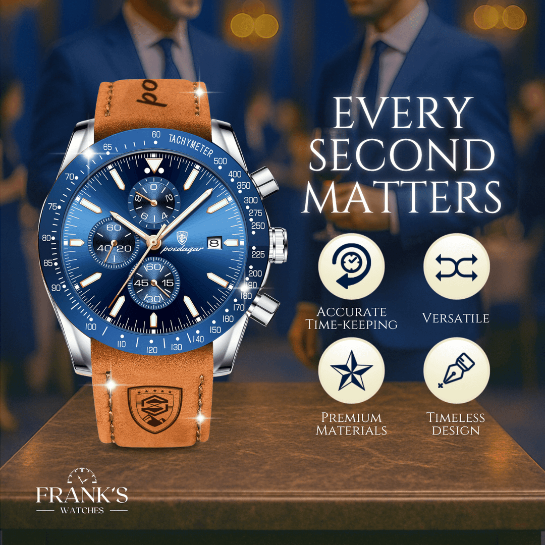 Davison | Precision Analog Quartz Chronograph Watch | 43mm