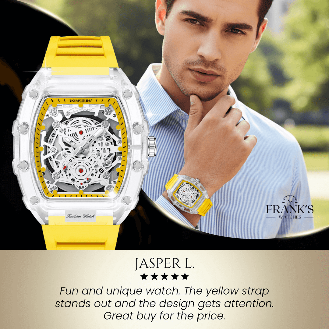 Dawson | Transparent Skeleton Quartz Sport Watch | 47mm