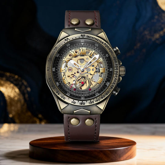 Denver | Monarch Roman Numeral Skeleton Wristwatch | 40.5mm