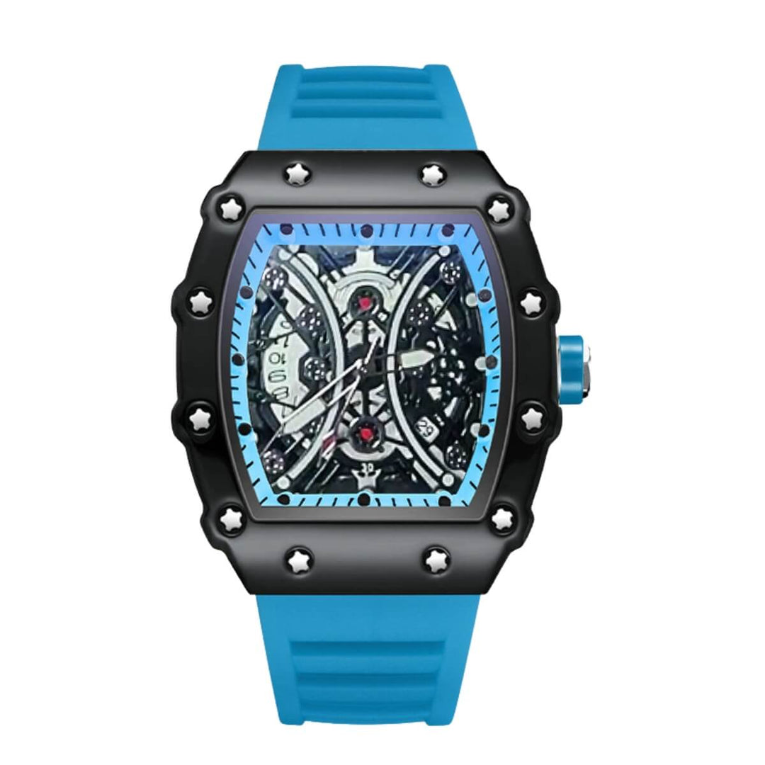 Edison | Men’s Barrel-Shape Skeleton Quartz Watch | 43mm