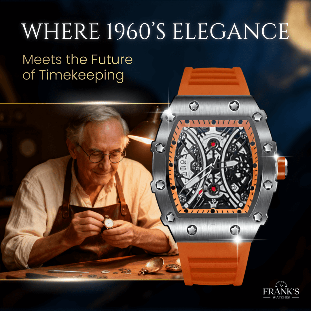 Edison | Men’s Barrel-Shape Skeleton Quartz Watch | 43mm