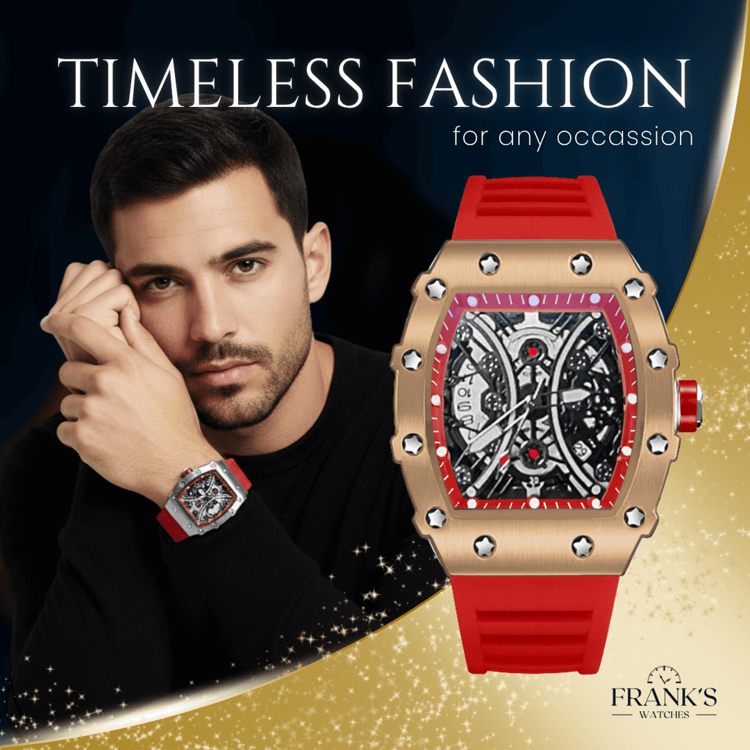 Edison | Men’s Barrel-Shape Skeleton Quartz Watch | 43mm