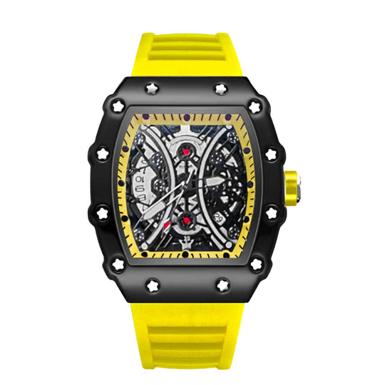 Edison | Men’s Barrel-Shape Skeleton Quartz Watch | 43mm