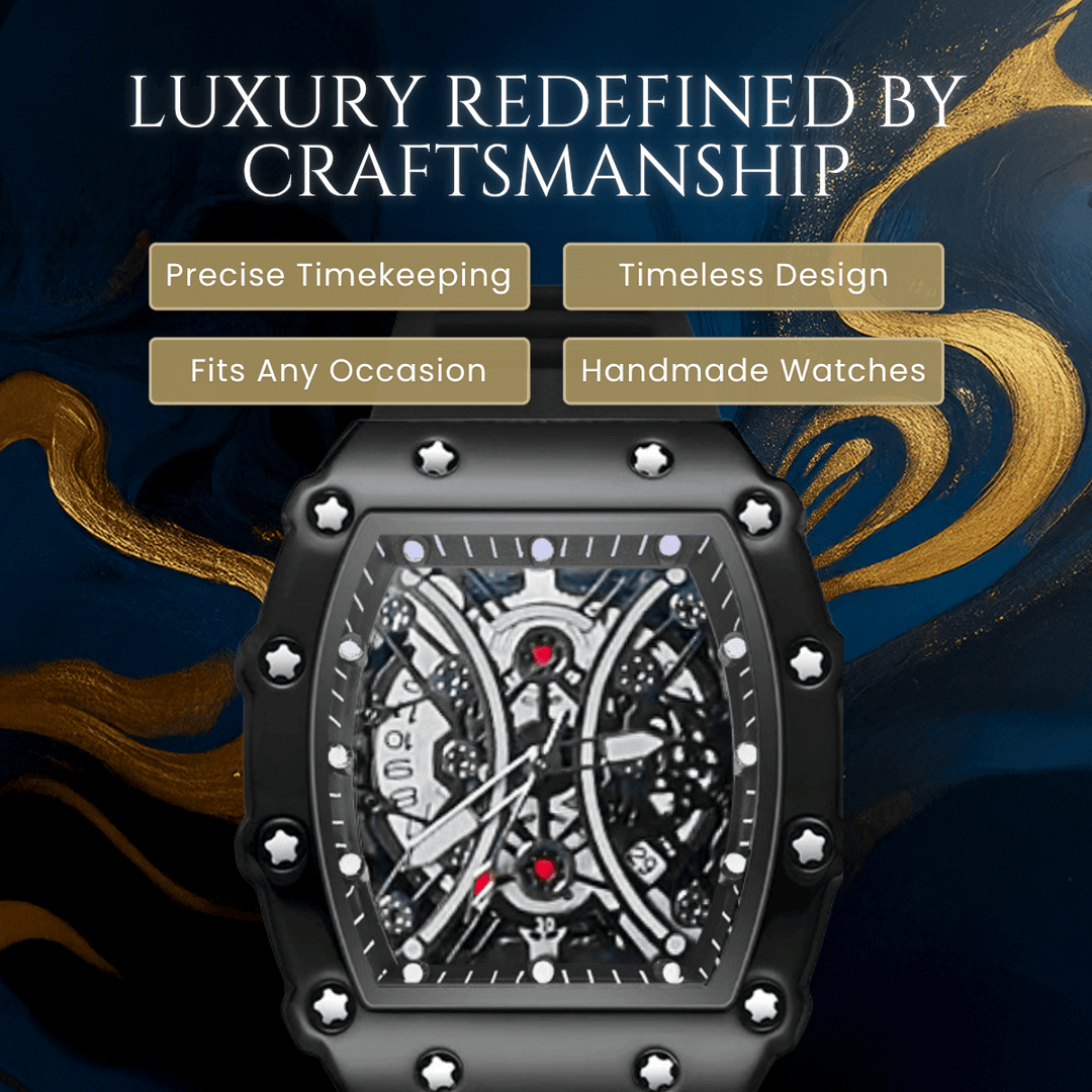 Edison | Men’s Barrel-Shape Skeleton Quartz Watch | 43mm