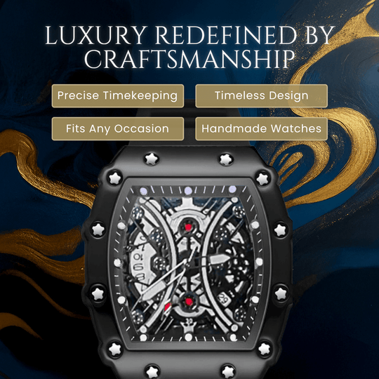 Edison | Men’s Barrel-Shape Skeleton Quartz Watch | 43mm