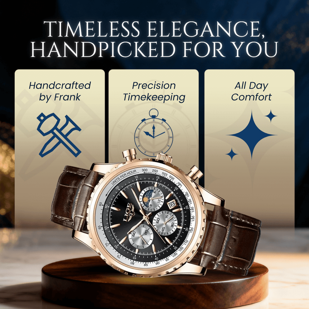 Fletcher | Men’s Multifunction Calendar Quartz Watch | 46mm