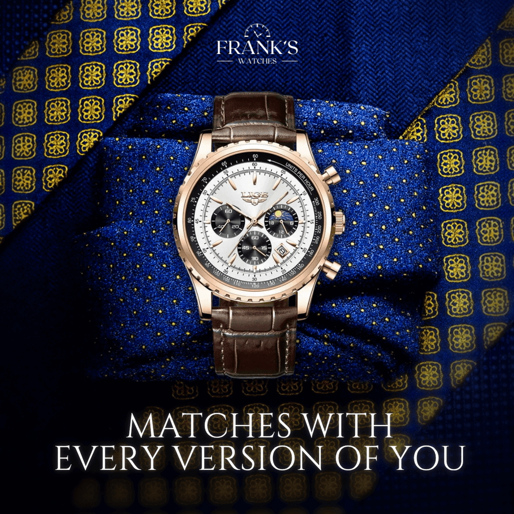 Fletcher | Men’s Multifunction Calendar Quartz Watch | 46mm