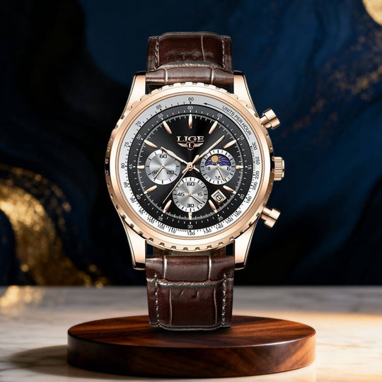 Fletcher | Men’s Multifunction Calendar Quartz Watch | 46mm