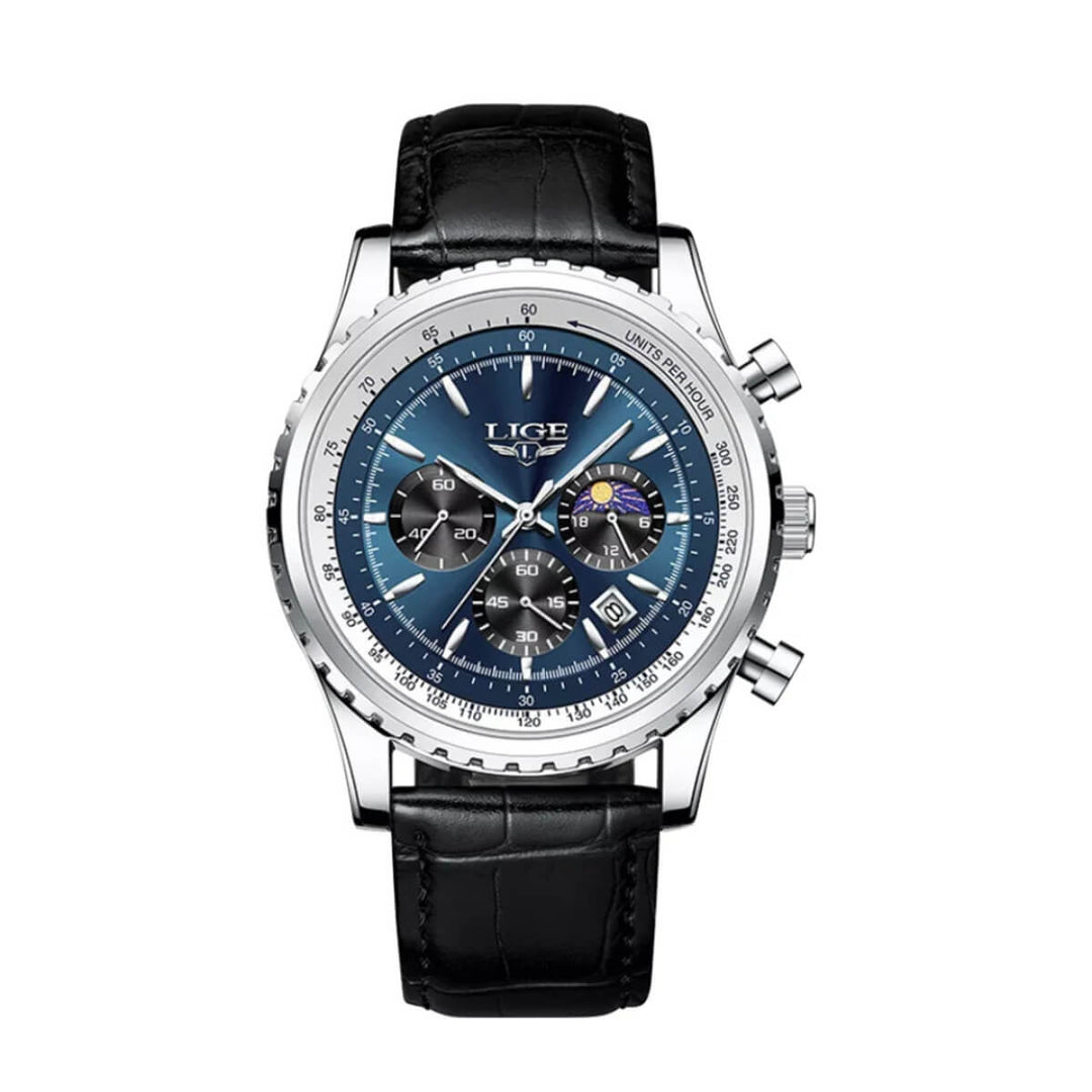 Fletcher | Men’s Multifunction Calendar Quartz Watch | 46mm