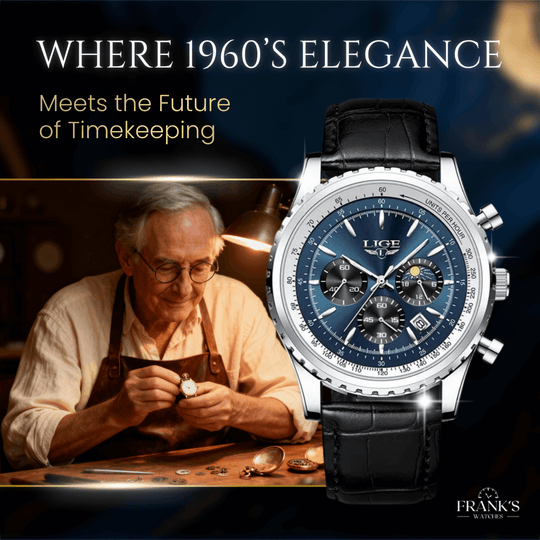 Fletcher | Men’s Multifunction Calendar Quartz Watch | 46mm