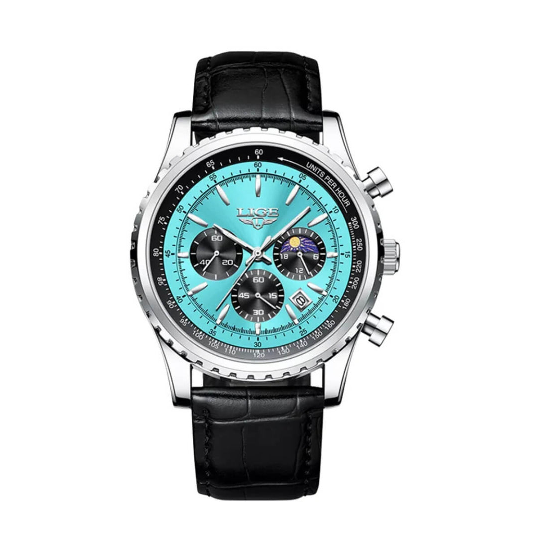 Fletcher | Men’s Multifunction Calendar Quartz Watch | 46mm