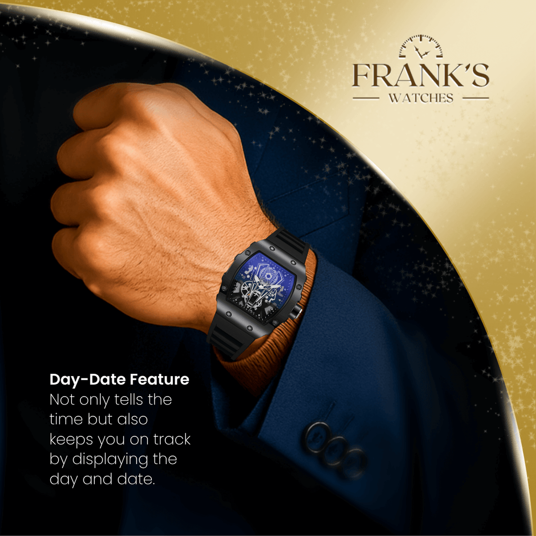 Garrick | Men’s Barrel-Case Skeleton Quartz Watch | 42mm