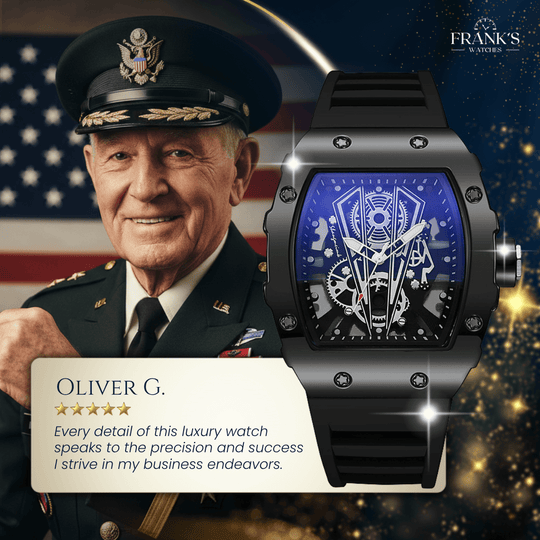 Garrick | Men’s Barrel-Case Skeleton Quartz Watch | 42mm