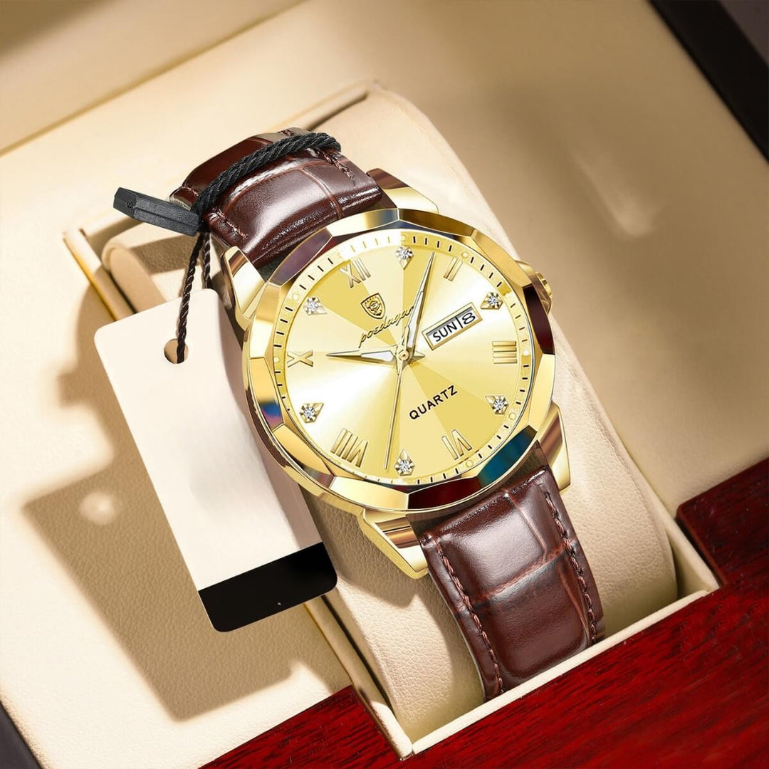 Gibson | Elegant Roman Index Quartz Wristwatch | 42mm
