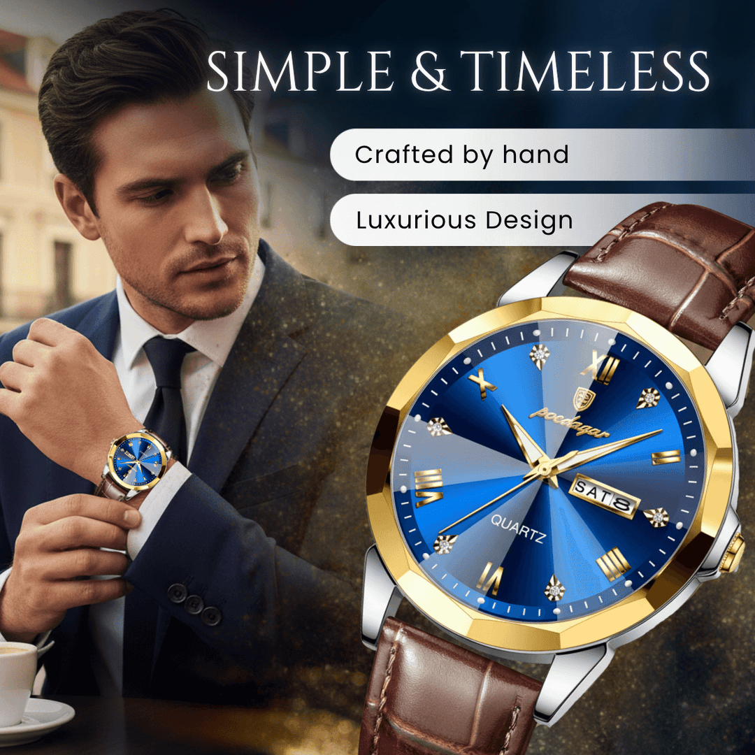 Gibson | Elegant Roman Index Quartz Wristwatch | 42mm