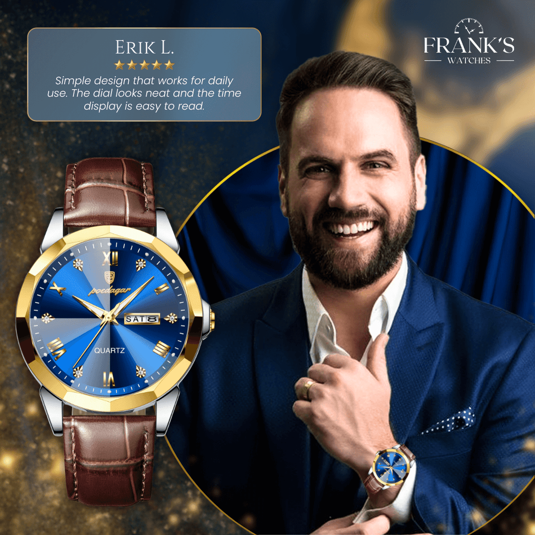 Gibson | Elegant Roman Index Quartz Wristwatch | 42mm