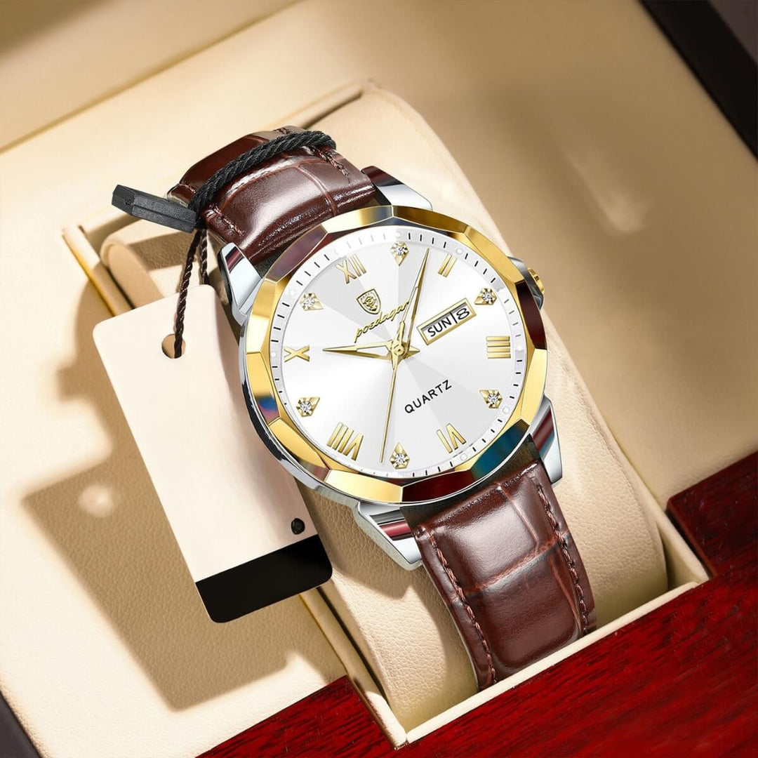 Gibson | Elegant Roman Index Quartz Wristwatch | 42mm