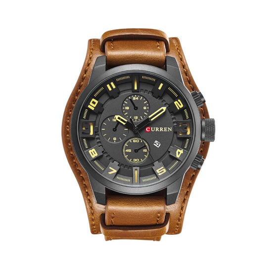 Graydon | Men’s Genuine Leather Chronograph Quartz Watch | 43mm