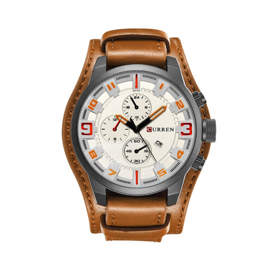 Graydon | Men’s Genuine Leather Chronograph Quartz Watch | 43mm