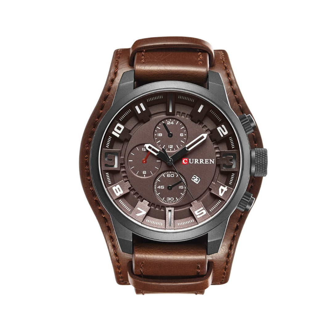 Graydon | Men’s Genuine Leather Chronograph Quartz Watch | 43mm